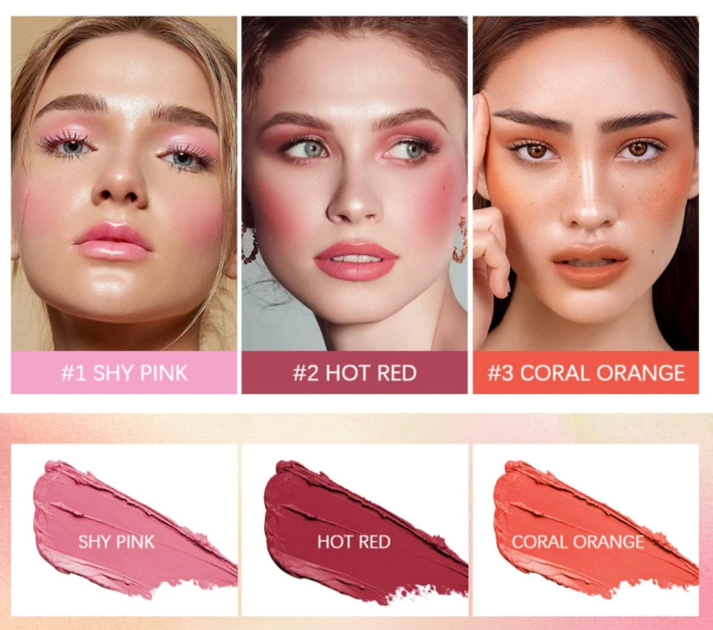 Naturalny róż do policzków w sztyfcie – efekt glow 3w1