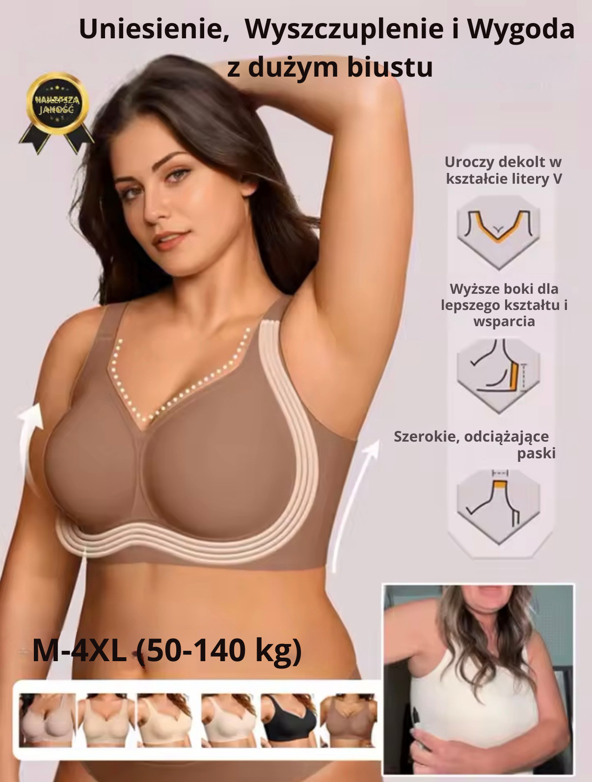 Biustonosz Minimizer wyszczuplający